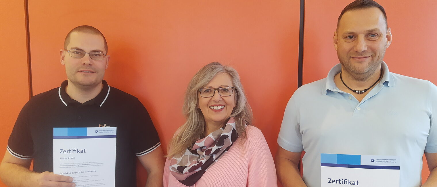 von links nach rechts: Simon Schott, Ingrid Lehr-Binder, Frank Gnägy 