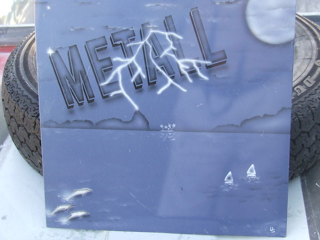 Gestaltung einer Metalltafel