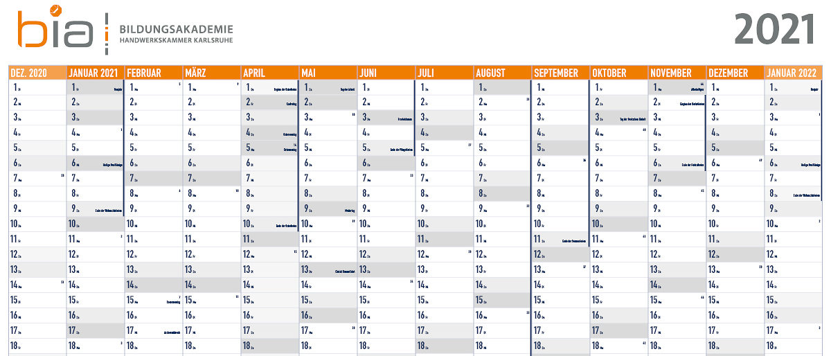 Wandkalender 2021